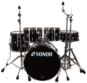 מערכת תופים 5 חלקים (2 אריזות) אביזרים "20 SONOR AQ1 Studio Set Piano Black