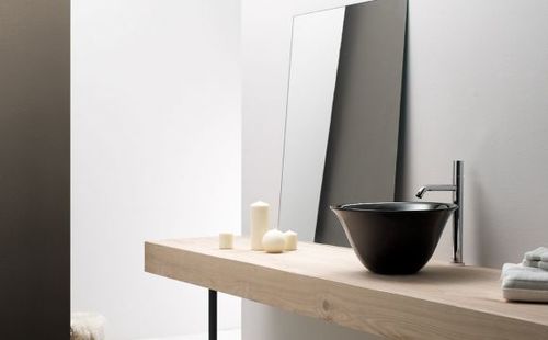כיור מונח עגול נורדיק Nordic שחור מבריק BATHCO ספרד