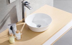 כיור מונח עגול וולטה Volta 35 לבן מבריק BATHCO ספרד