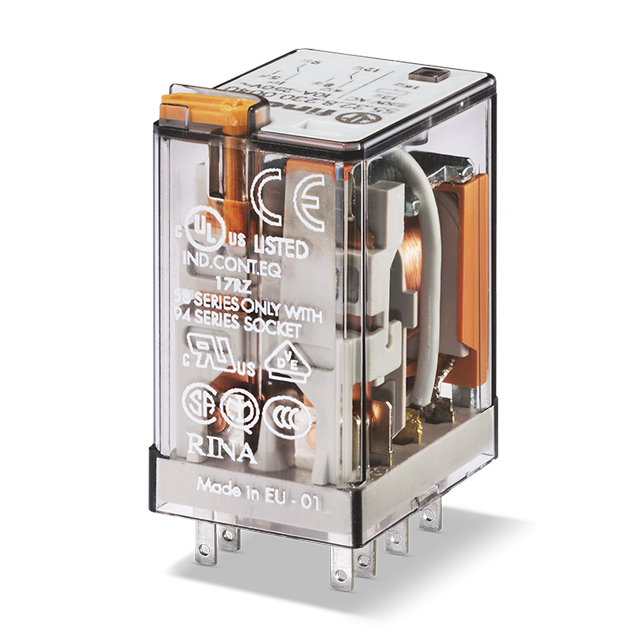 ממסר 220VAC 2C/O + לחצן + דגלון + לד