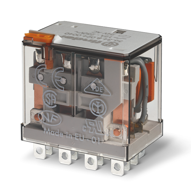 ממסר + לחצן 12A 4C/O 110VAC