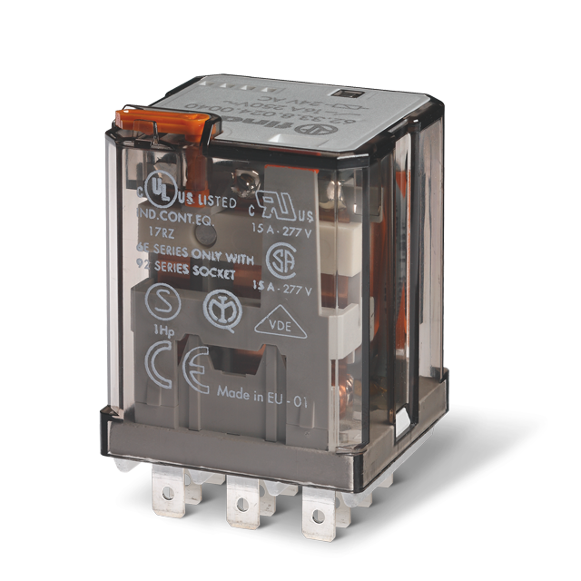 ממסר + לחצן + דגלון 16A 3C/O 24VDC