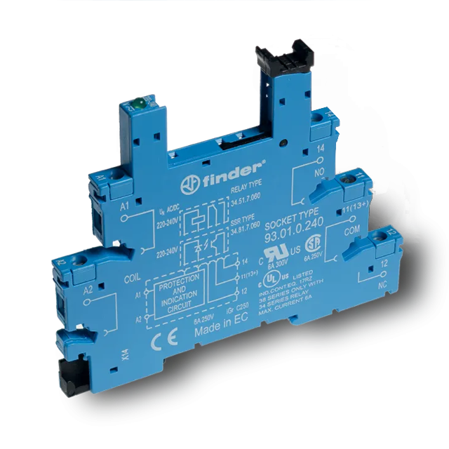 תושבת לממסר 34 +ברגים 24VAC/DC