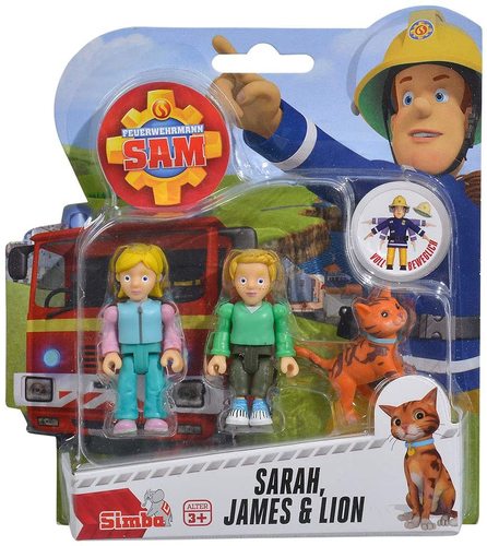 מארז 3 דמויות - שרה, ג'יימס והחתול אריה