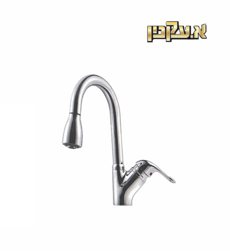  ברז/מזלף מטבח אוורסט 45 מעלות פיה גבוהה מסתובבת, Everest 302869, חמת 