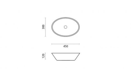 כיור מונח טרסטה Solid Surface Trieste לבן מט BATHCO ספרד