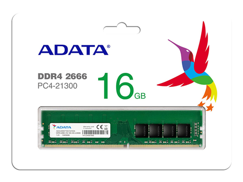 זיכרון למחשב נייח ADATA DDR4 U-DIMM 16GB 2666MHz איי דאטה