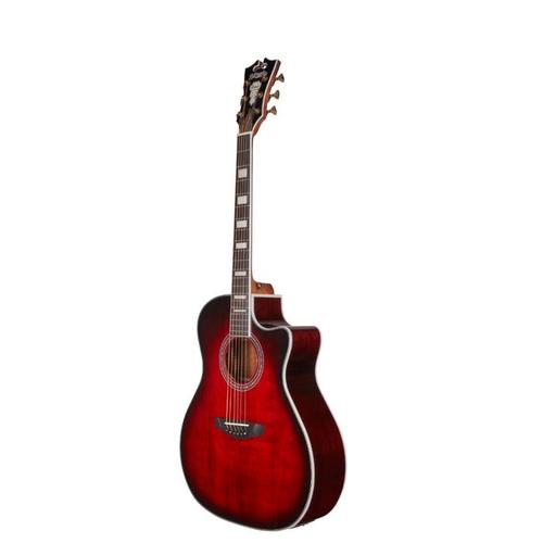 גיטרה אקוסטית מוגברת D'Angelico PREMIER GRAMERCY - TRANS BLACK CHERRY BURST CUTAWAY