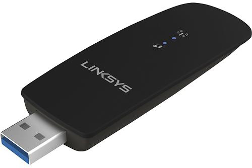 מתאם רשת אלחוטי Linksys 802.11ac Dual Band N300 + AC867 WUSB6300