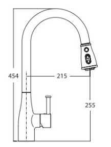 ברז מטבח נשלף PULL DOWN 304566 כרום חמת