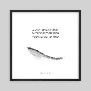 תמונת שיר ממוסגרת אלוהי הדברים הקטנים