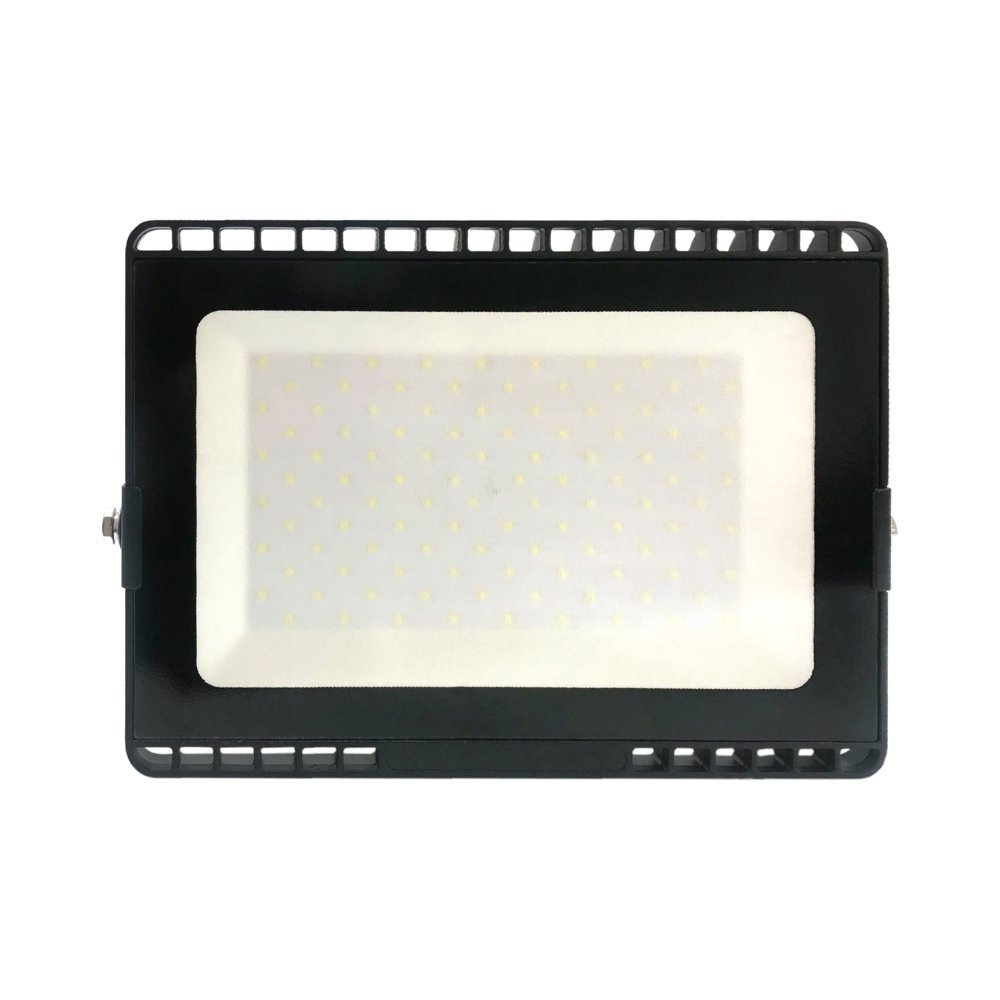 פנס הצפה שחור MIRAGE אור חם (צהוב) 100W -