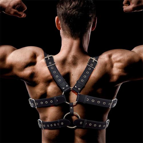רתמת גוף BDSM לגבר  Fetish -  Aurum Male Chest Vegan Leather 