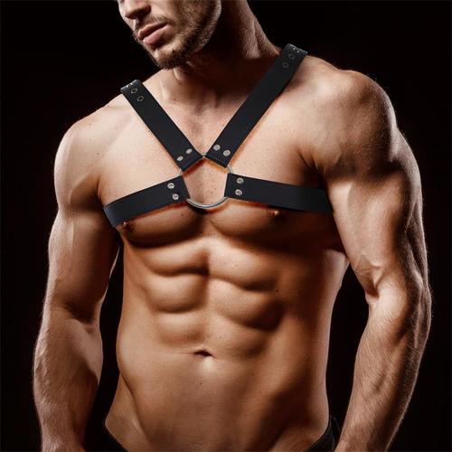רתמת חזה BDSM לגבר  Fetish -  DAROM Male Chest Vegan Leather 
