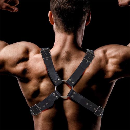 רתמת חזה BDSM לגבר  Fetish -  DAROM Male Chest Vegan Leather 