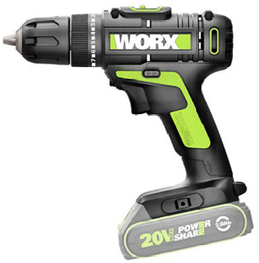 מברגה / מקדחה נטענת 20V + סוללה + מטען WU172.9  WORX