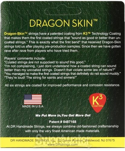 מארז 2 סטים מיתרים לאקוסטית   DR Strings DSA-2/10 Dragon-Skin Phosphor Bronze