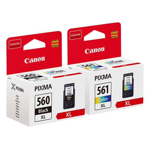זוג ראשי דיו מקוריים Canon PG560XL + CL561XL
