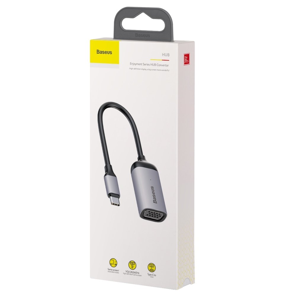 מתאם Baseus Enjoyment Series Type-C to VGA+PD HUB Convertor CAHUB-O0G