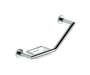 ידית אחיזה זוויתית עם סבוניה 801848 סדרת קונטור Contour כרום חמת