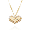 שרשרת ותליון לב חותם מזהב 14K
