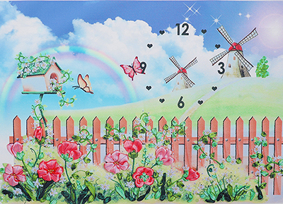 רקמת סרטי סאטן דגם 11 - שעון