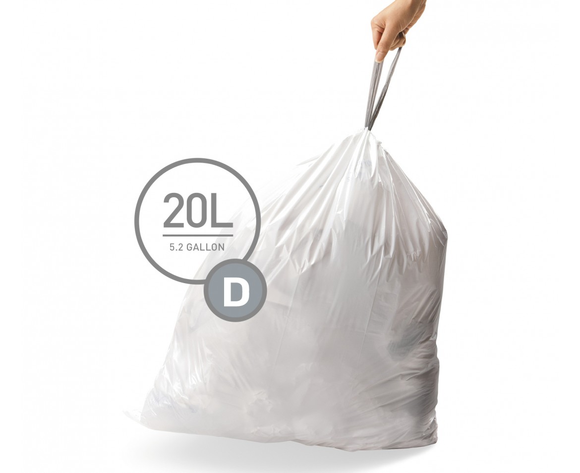 60 שקיות מסוג D לפח 20 ל