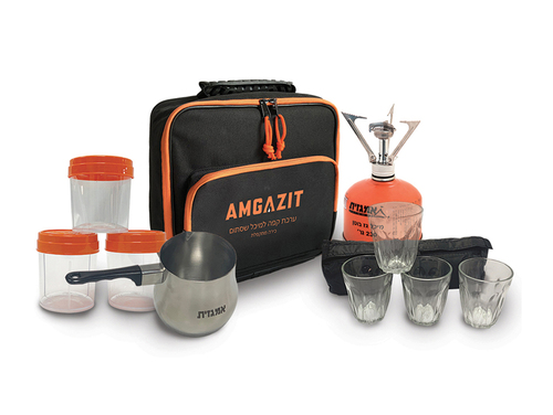 ערכת קפה עם בלון הברגה אמגזית AMGAZIT