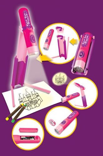 ערכת פנס מקרן לציור - 6 תמונות פיות וחדי קרן