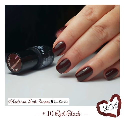 לק ג'ל לילה מילאנו #10 Red Black