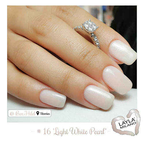 לק ג'ל לילה מילאנו #16 Light White Pearl 