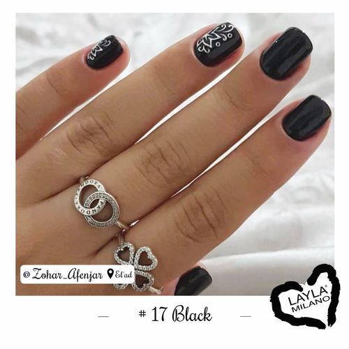 לק ג'ל לילה מילאנו #17 Black 