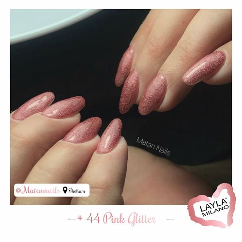 לק ג'ל לילה מילאנו #44 Pink Glitter