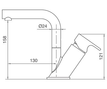 חמת ברז לכיור אמבטיה סדרת גל WEVE דגם 305142