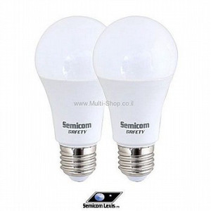 נורות לד זוג Semicom E27/12W A60 TEVA סמיקום