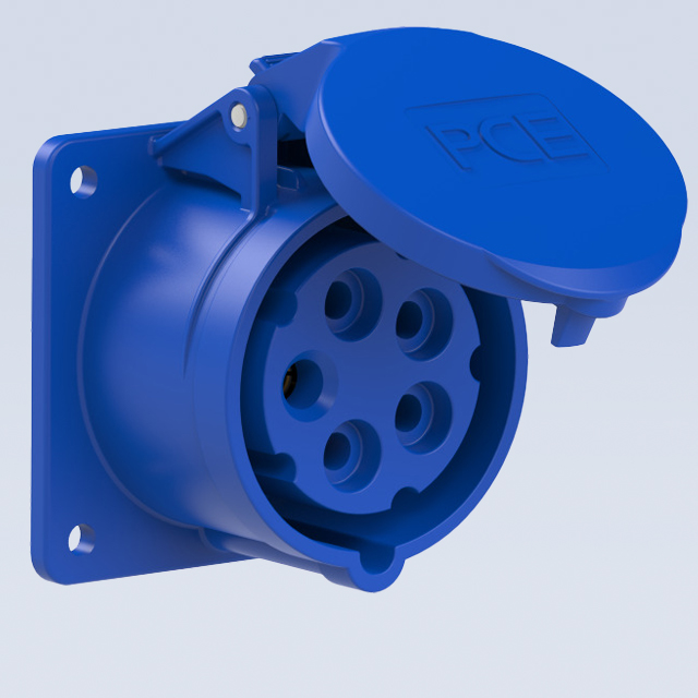 שקע לפנל ישר 230V- IP44-5X16A