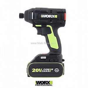 מברגת אימפקט עם שני סוללות Worx WU294.0 20V 5A וורקס