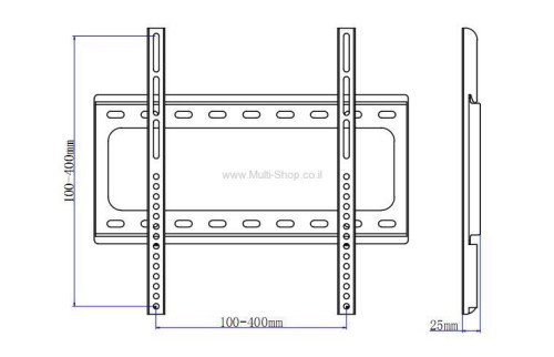 מתקן תליה למסכים Audio Line PLB480