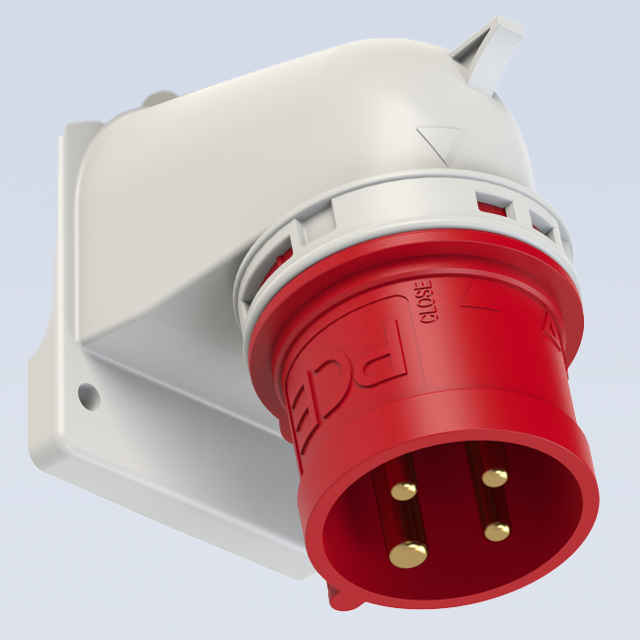 תקע לפנל זווית 400V - IP44-4X16A
