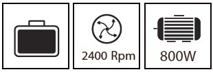 פטישון מקצועי 800W במזוודה כולל פוטר וסט מקדחים - הנטר