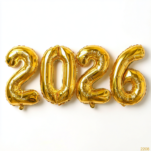 בלונים ענקיים 2026 בצבע זהב