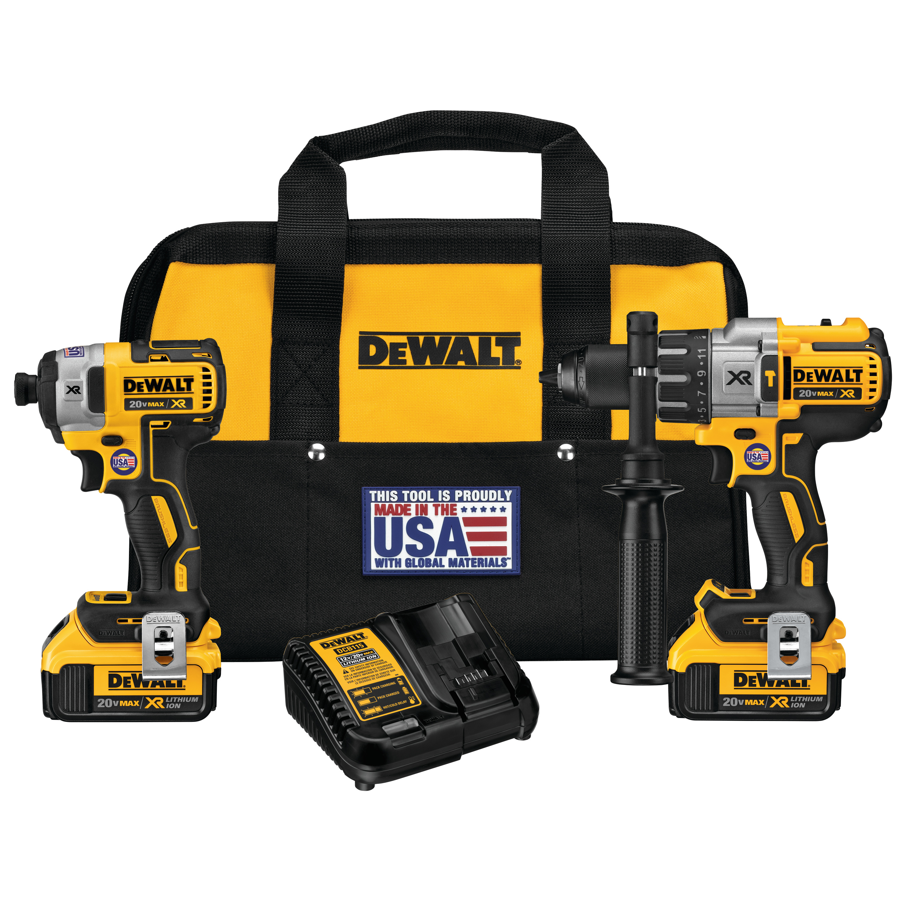 סט 18V אימפקט + מברגה/מקדחה + שתי סוללות 5.0AH