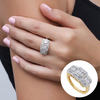 טבעת יהלומים מלכותית 1.0ct מזהב 14K