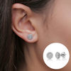 עגילי יהלומים צמודי אוזן מזהב 14K