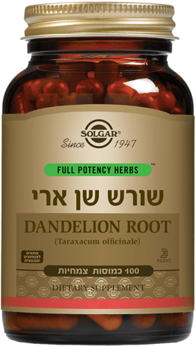 שורש שן ארי סולגאר 100 כמוסות - Solgar Dandelion Root