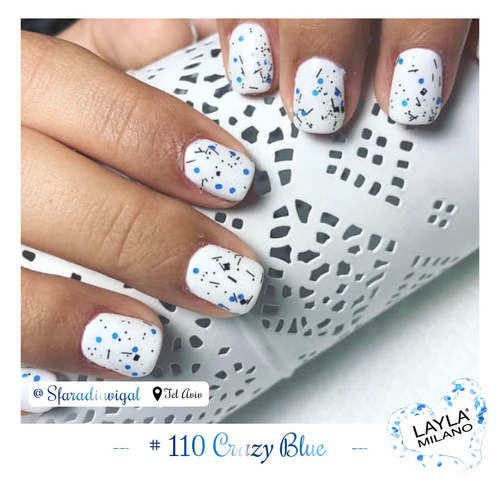 לק ג'ל לילה מילאנו #110 Crazy Blue Top Coat