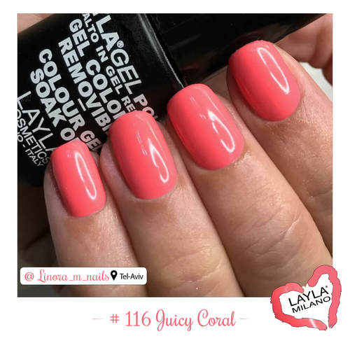 לק ג'ל לילה מילאנו #116 Juicy Coral