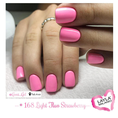 לק ג'ל לילה מילאנו #168 Light Fluo Strawberry 