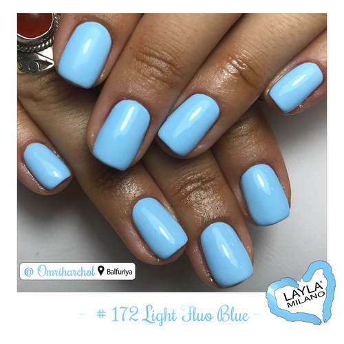 לק ג'ל לילה מילאנו #172 Light Fluo Blue 