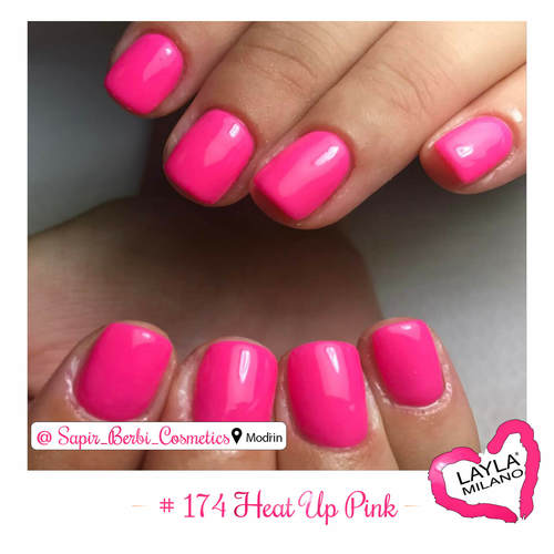 לק ג'ל לילה מילאנו #174 Heat Up Pink 